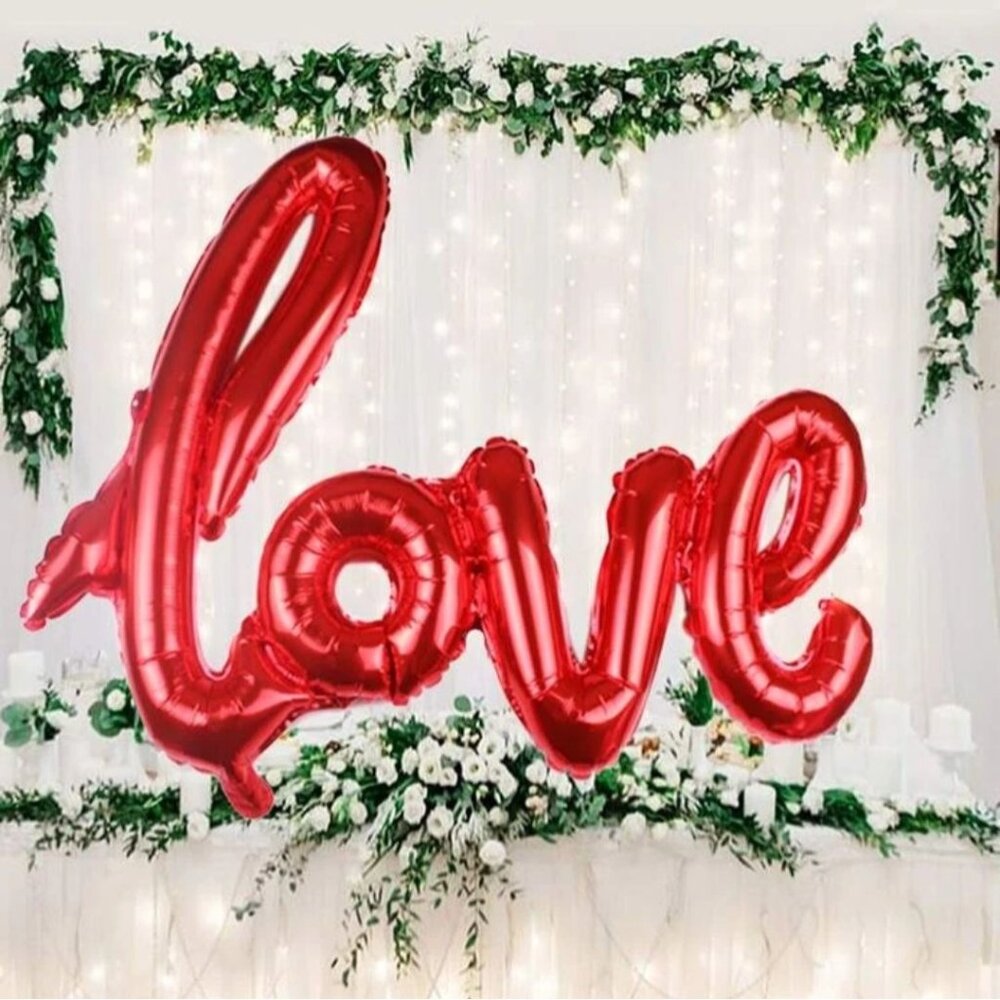 valentine's day decoration 1pc letter shaped foil balloon love new‎